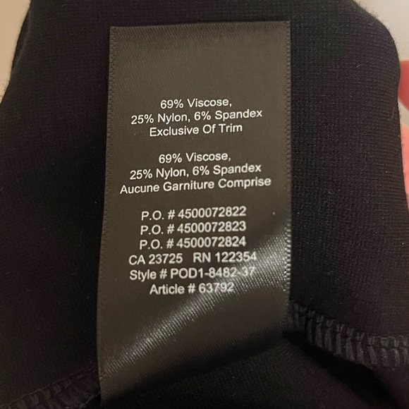 Babaton Black Long Sleeve Viscose Dress (Size 4) - Picture 5 of 6